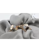 Earrings Zircon Original Vintage 14K Rose Gold Vintage style vec028r